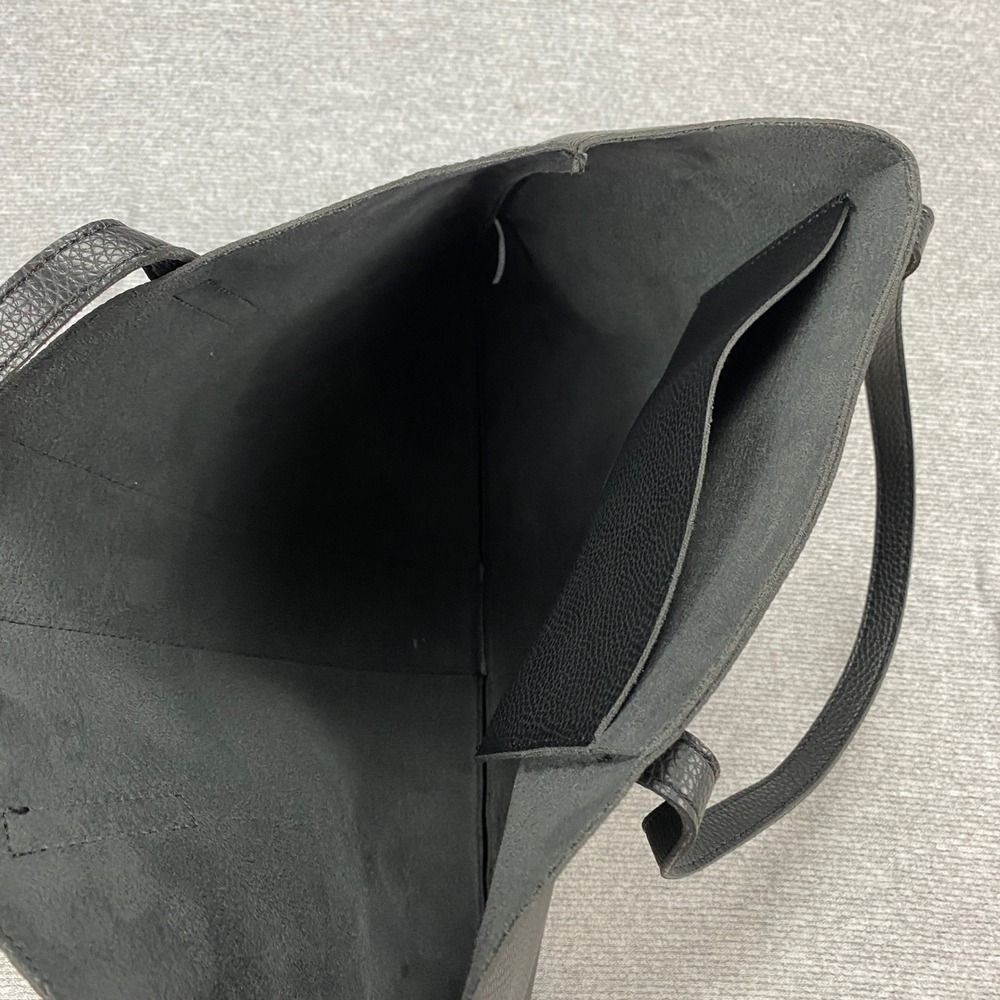 Vince Camuto Black Grey Pebbled Vegan Leather Tote Bag Colorblock Shoulder Bag - Picture 6 of 11